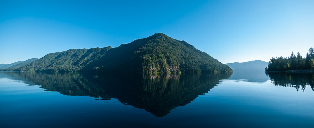 . Calm Morning in the Kayak near Pyramid Peak