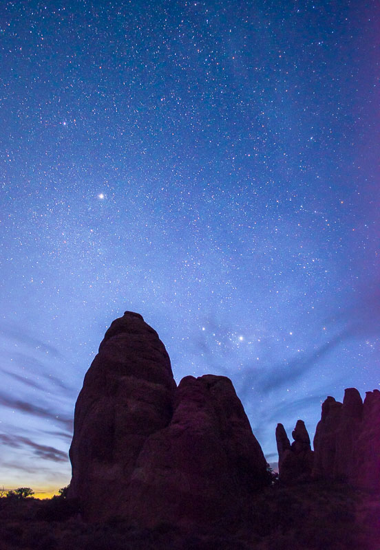 Night Approaches, Arches National Park, Moab, Utah