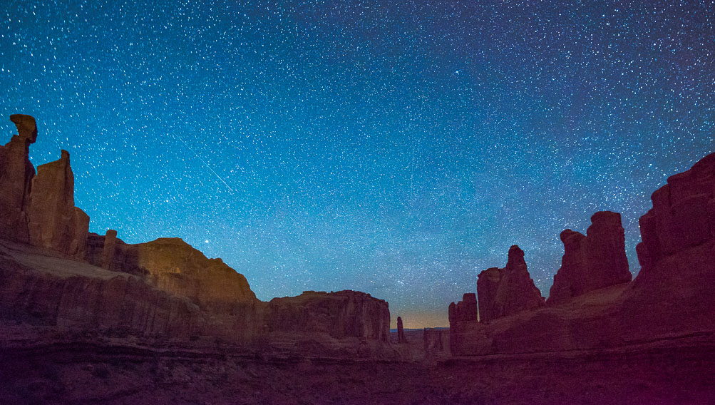 Night Amphitheater, Arches National Park, Moab, Utah