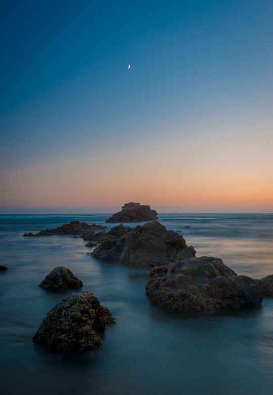 Serenity of ancient rock. Arcadia Beach