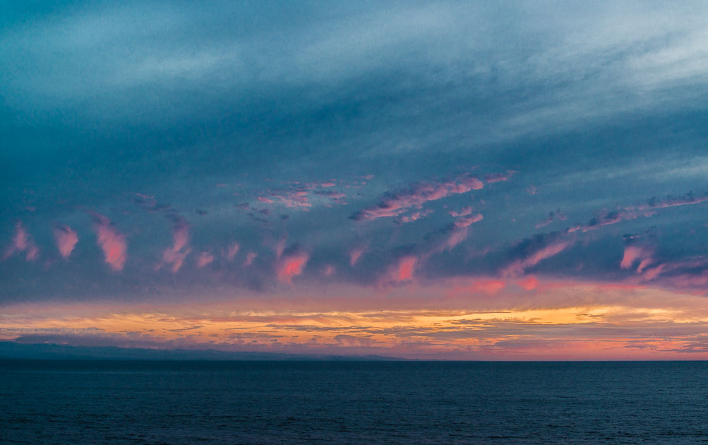 Grand sunset on Queen Charlotte Sound