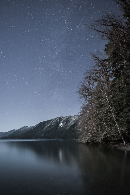 Milky Way with moonlight