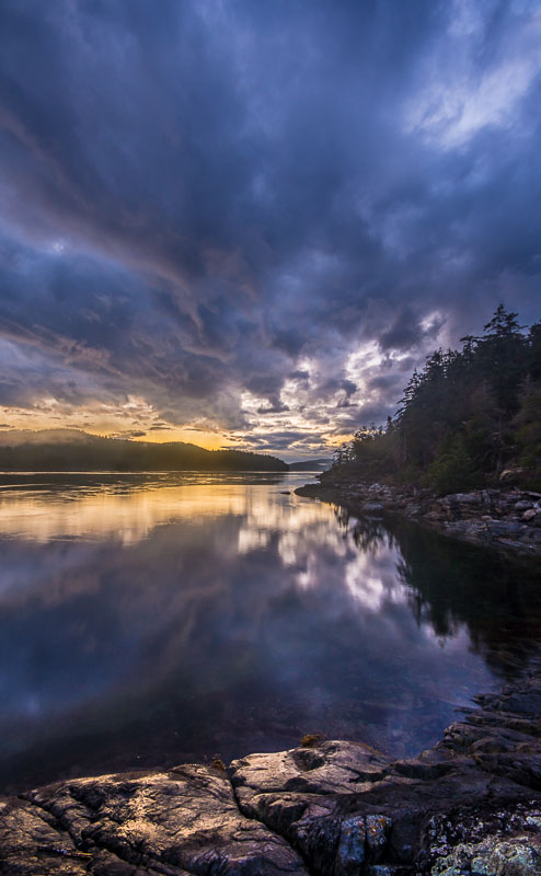 Sunset after a rain storm from Hare Point