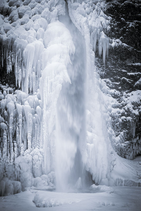 Horsetail Falls in Ice Columbia Gorge, Oregon