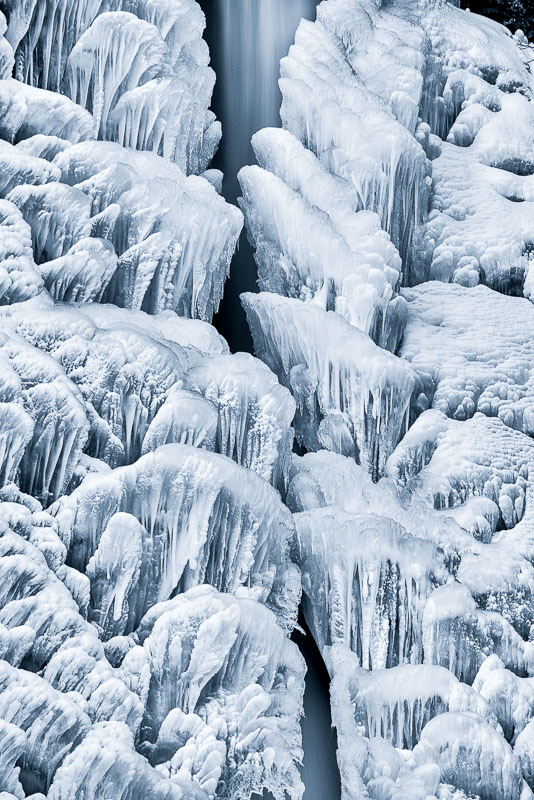 Ice Patterns, Horsetail Falls, Columbia Gorge, Oregon