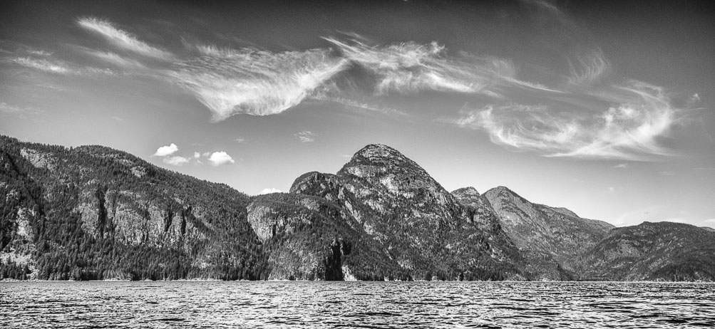 Playful Cirrus clouds over Coast Mountains