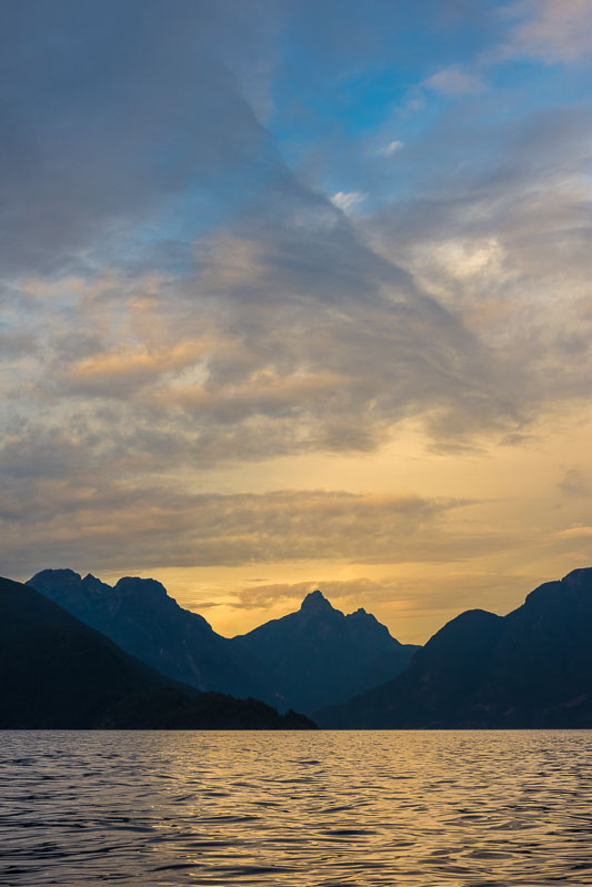 Last evening of glory on Jervis Inlet