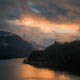 Columbia Gorge Sunset from the Bridge of the Gods